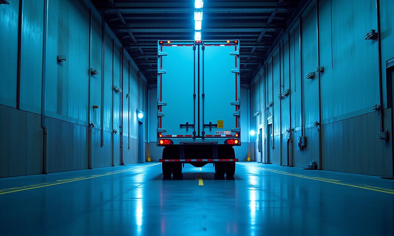 A dedicated Harris Moving semi-trailer being prepared for dispatch