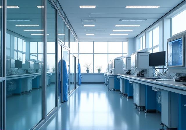 Modern diagnostic medical laboratory with high-tech imaging equipment